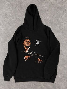 Black Graphic Scarface Hoodie